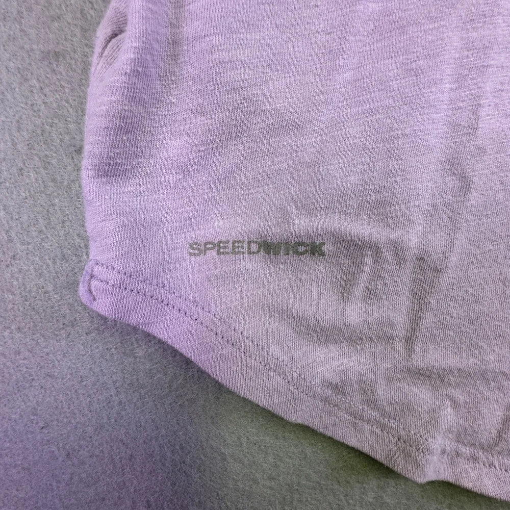 Reebok Tank Top‎ Women's Medium Speedwick Purple Pixel Racerback Activewear Gym - Picture 8 of 8